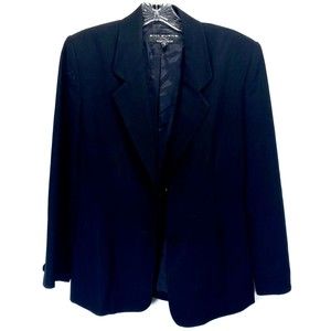 Bill Burns Nordstrom Women’s Blazer Size 2 Black 2 Button Pure Wool Business USA